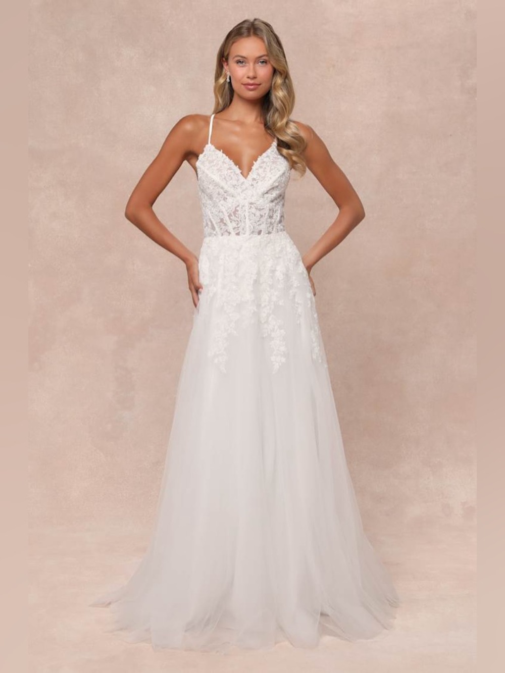 Glorious Luxury White Sheer Tulle Embroidered Beaded Maxi Dress